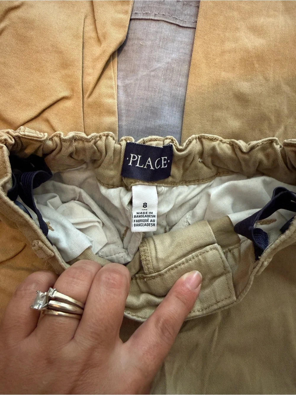 The Children's Place Black and Khaki Kids Chinos